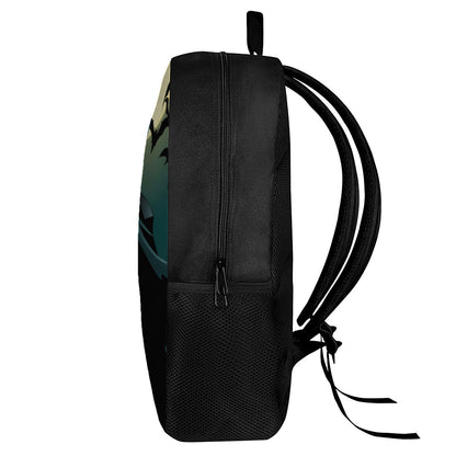 Halloween Vampire Silhouette Print 17 Inch Backpack