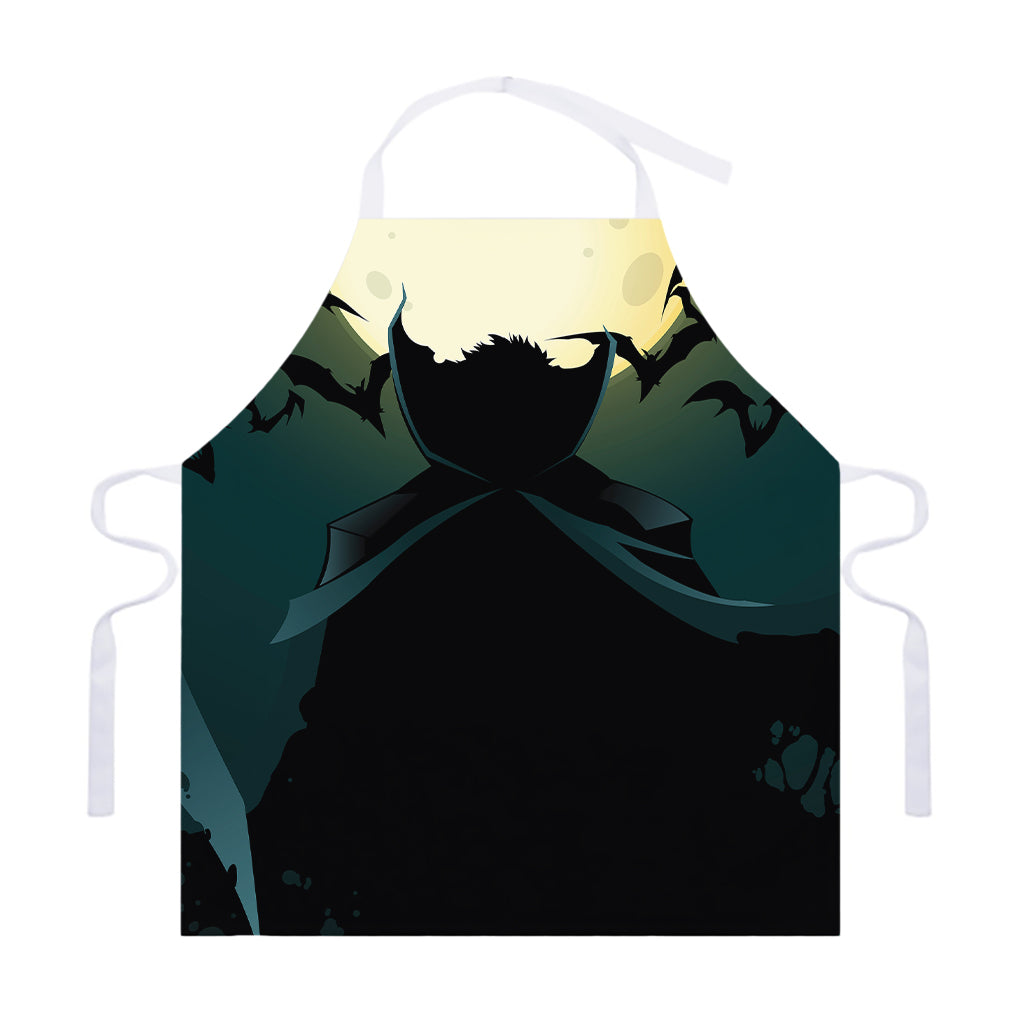 Halloween Vampire Silhouette Print Adjustable Apron
