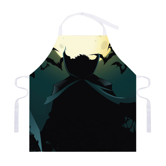 Halloween Vampire Silhouette Print Adjustable Apron