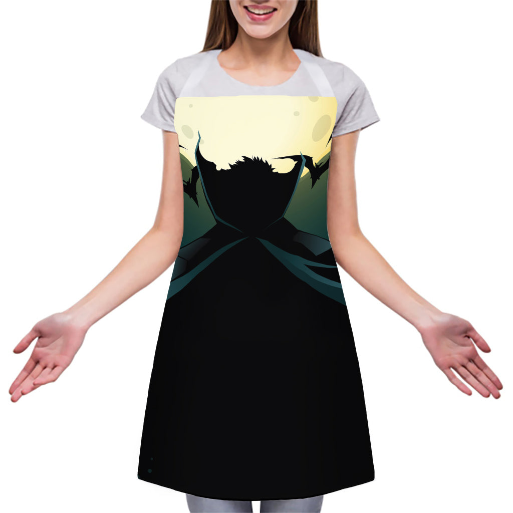 Halloween Vampire Silhouette Print Adjustable Apron