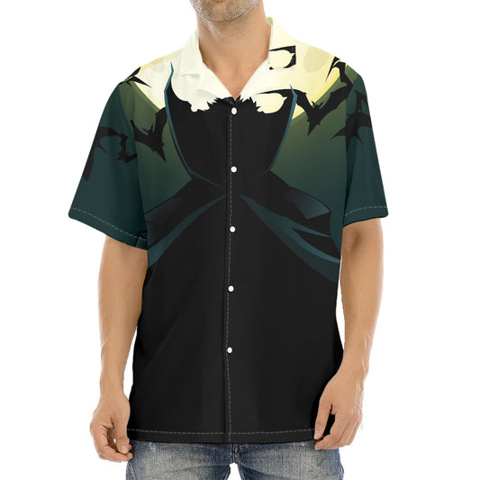 Halloween Vampire Silhouette Print Aloha Shirt