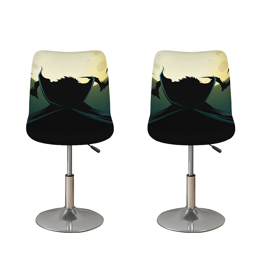 Halloween Vampire Silhouette Print Bar Stool Covers