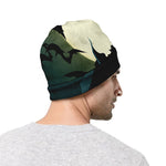 Halloween Vampire Silhouette Print Beanie