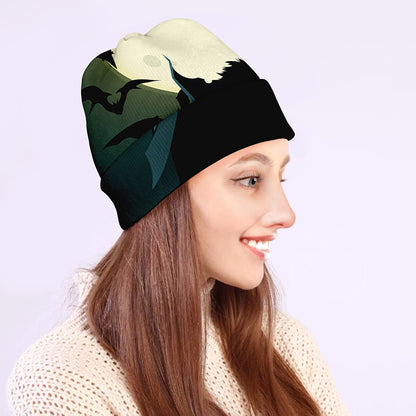 Halloween Vampire Silhouette Print Beanie