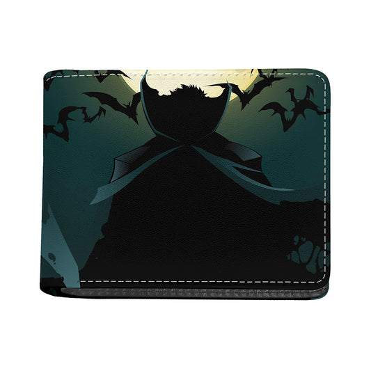 Halloween Vampire Silhouette Print Bifold Wallet