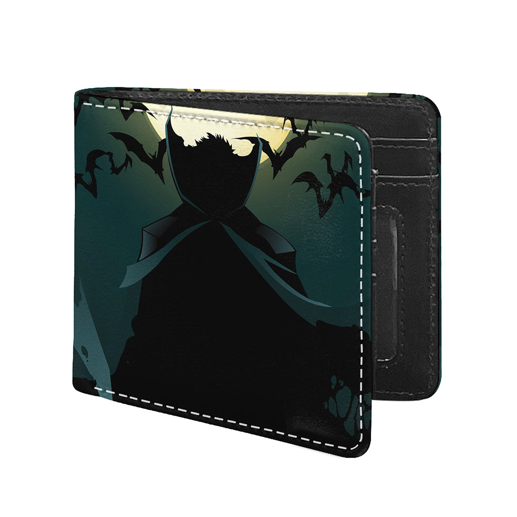 Halloween Vampire Silhouette Print Bifold Wallet