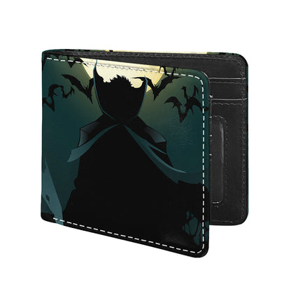 Halloween Vampire Silhouette Print Bifold Wallet