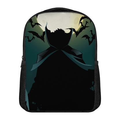 Halloween Vampire Silhouette Print Casual Backpack