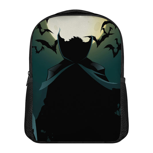 Halloween Vampire Silhouette Print Casual Backpack