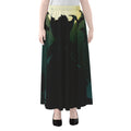 Halloween Vampire Silhouette Print Chiffon Maxi Skirt