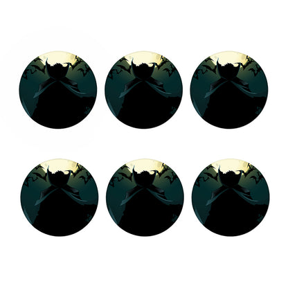 Halloween Vampire Silhouette Print Coaster Set