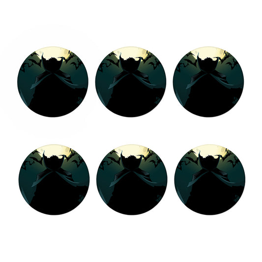 Halloween Vampire Silhouette Print Coaster Set