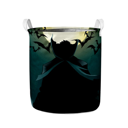 Halloween Vampire Silhouette Print Collapsible Laundry Basket