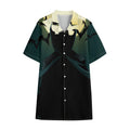 Halloween Vampire Silhouette Print Cotton Hawaiian Shirt