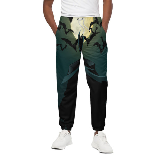 Halloween Vampire Silhouette Print Cotton Pants