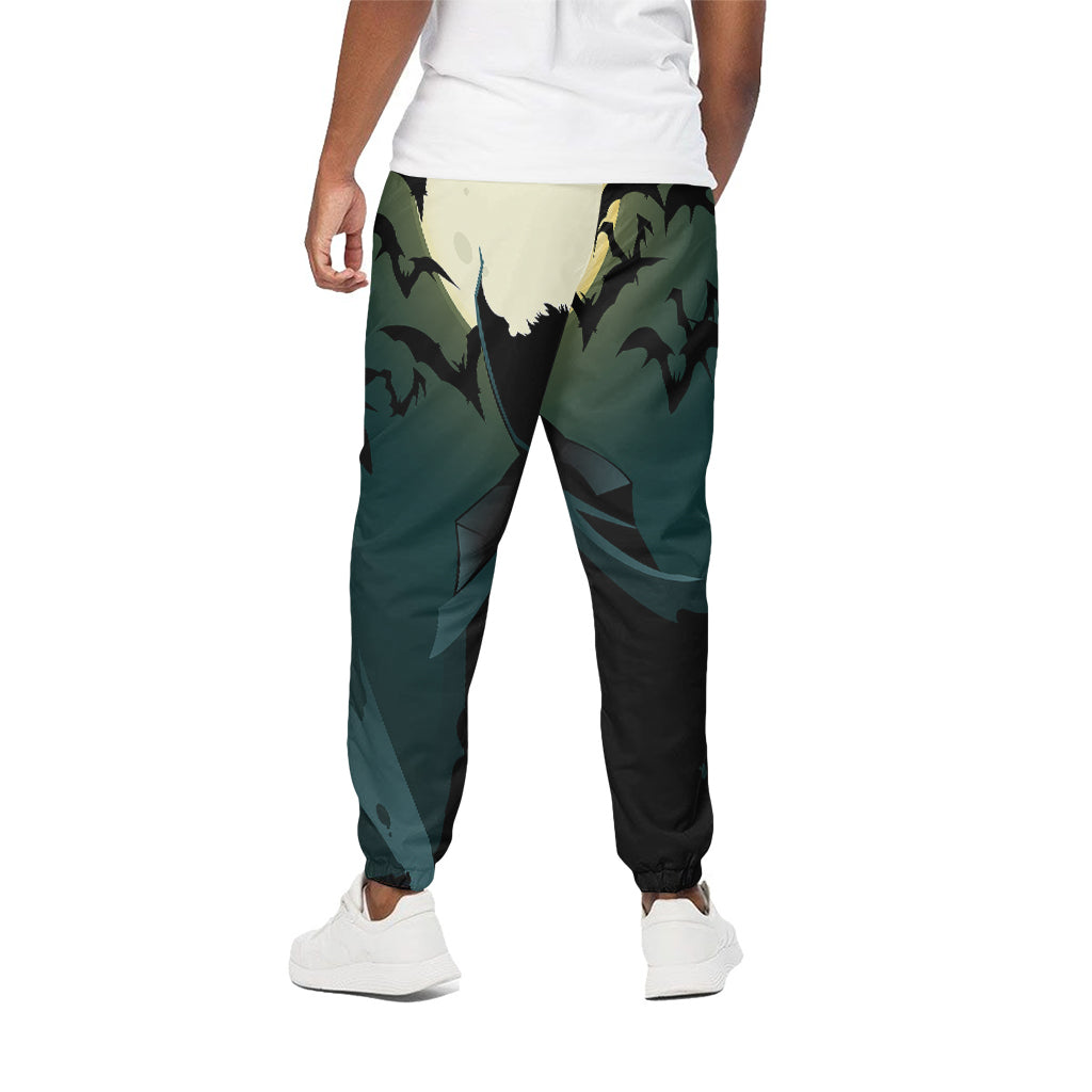 Halloween Vampire Silhouette Print Cotton Pants