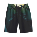 Halloween Vampire Silhouette Print Cotton Shorts