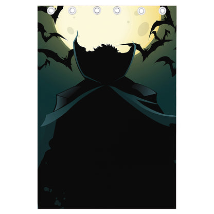 Halloween Vampire Silhouette Print Curtain