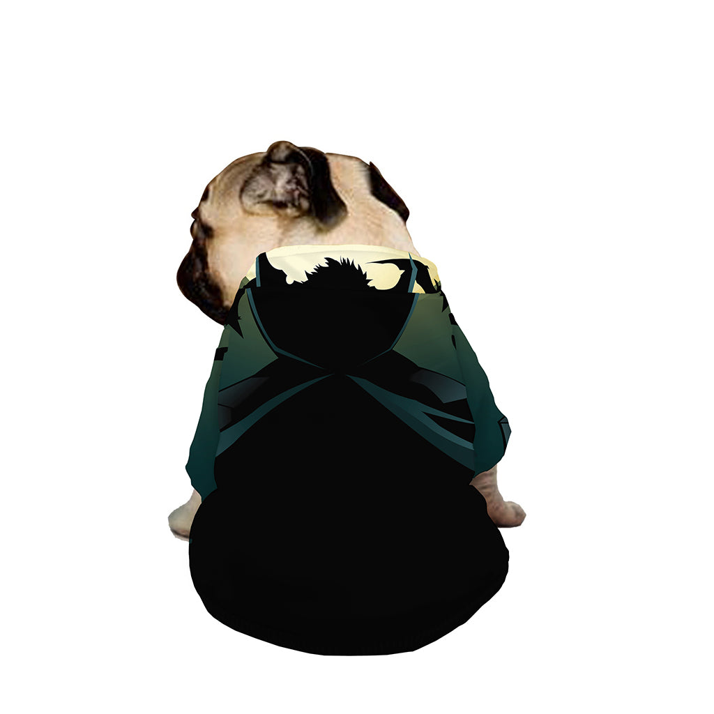 Halloween Vampire Silhouette Print Dog Zip Up Jacket