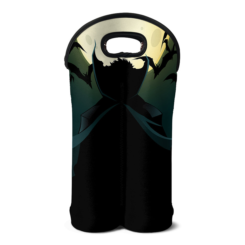 Halloween Vampire Silhouette Print Double Neoprene Wine Tote