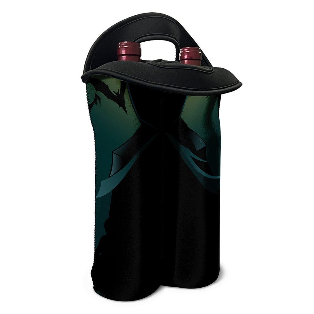 Halloween Vampire Silhouette Print Double Neoprene Wine Tote