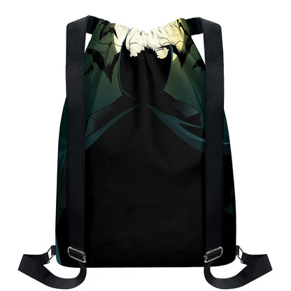 Halloween Vampire Silhouette Print Drawstring Backpack