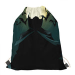 Halloween Vampire Silhouette Print Drawstring Bag