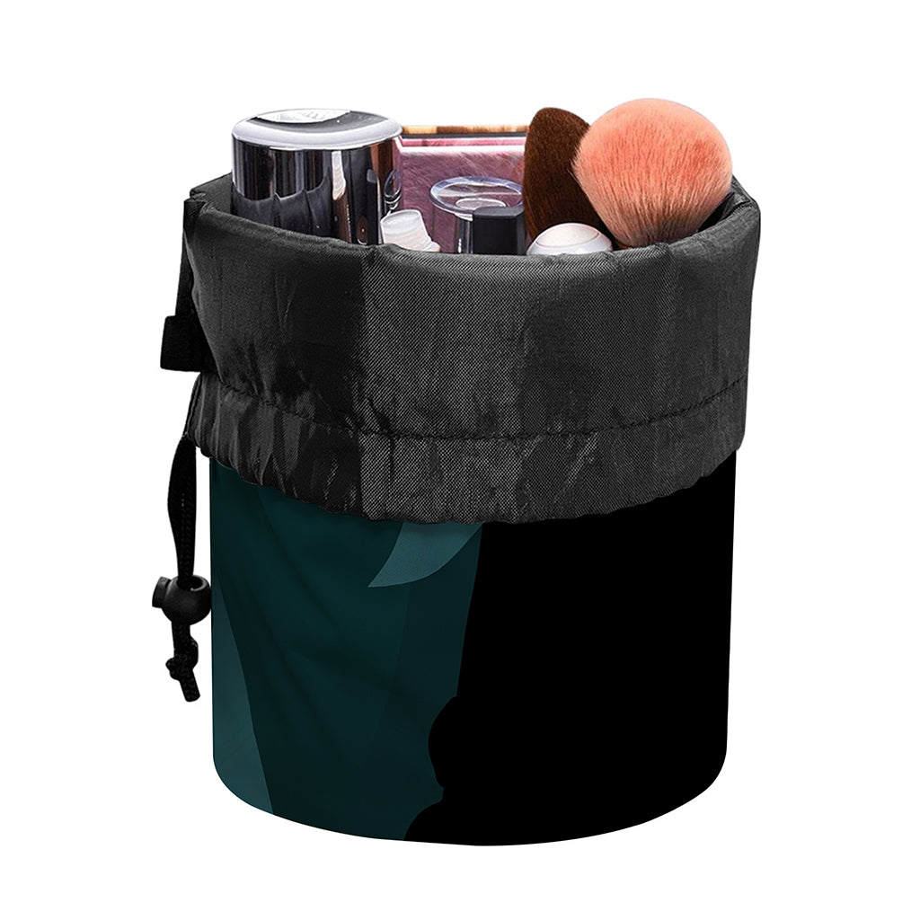 Halloween Vampire Silhouette Print Drawstring Makeup Bag