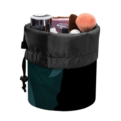 Halloween Vampire Silhouette Print Drawstring Makeup Bag