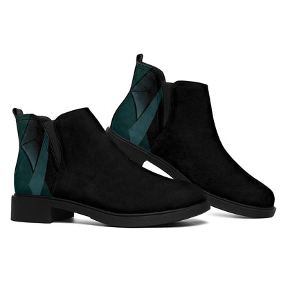 Halloween Vampire Silhouette Print Flat Ankle Boots