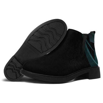 Halloween Vampire Silhouette Print Flat Ankle Boots