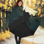 Halloween Vampire Silhouette Print Foldable Umbrella