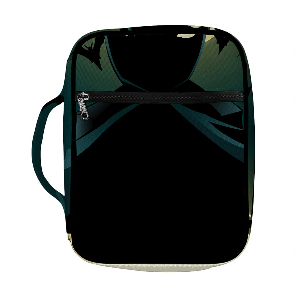 Halloween Vampire Silhouette Print Front Pocket Bible Bag
