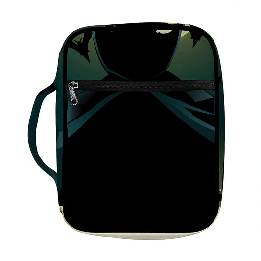 Halloween Vampire Silhouette Print Front Pocket Bible Bag