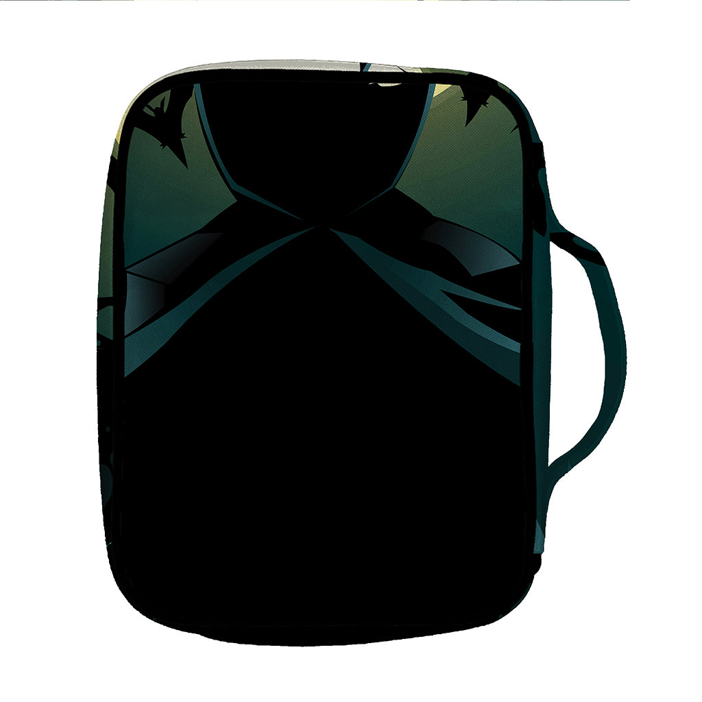 Halloween Vampire Silhouette Print Front Pocket Bible Bag