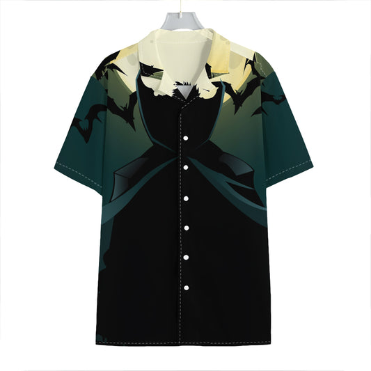 Halloween Vampire Silhouette Print Hawaiian Shirt