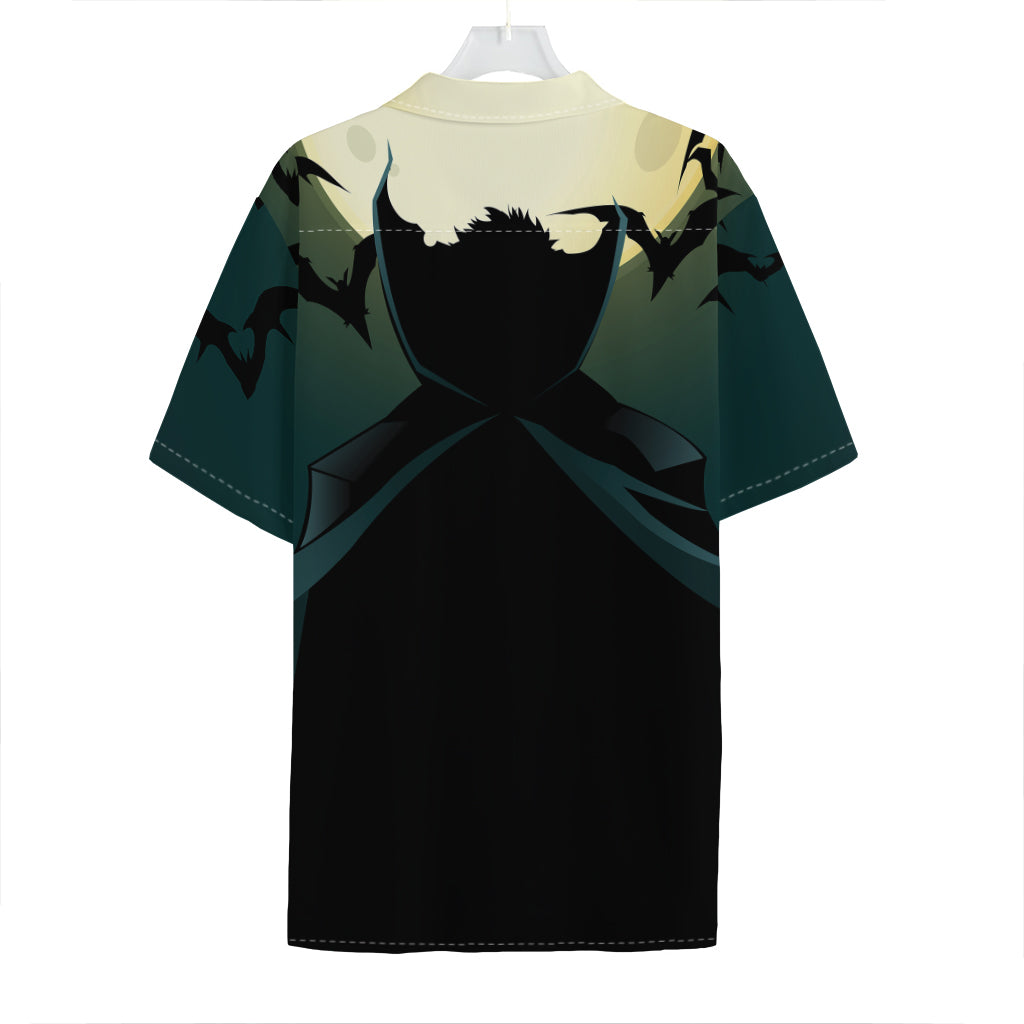 Halloween Vampire Silhouette Print Hawaiian Shirt