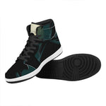 Halloween Vampire Silhouette Print High Top Leather Sneakers