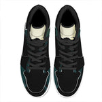 Halloween Vampire Silhouette Print High Top Leather Sneakers