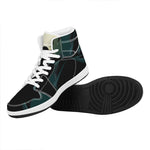 Halloween Vampire Silhouette Print High Top Leather Sneakers