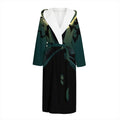 Halloween Vampire Silhouette Print Hooded Bathrobe