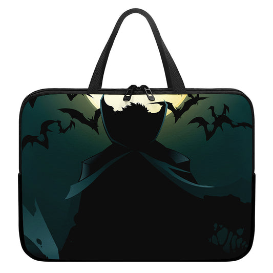 Halloween Vampire Silhouette Print Laptop Sleeve With Handle