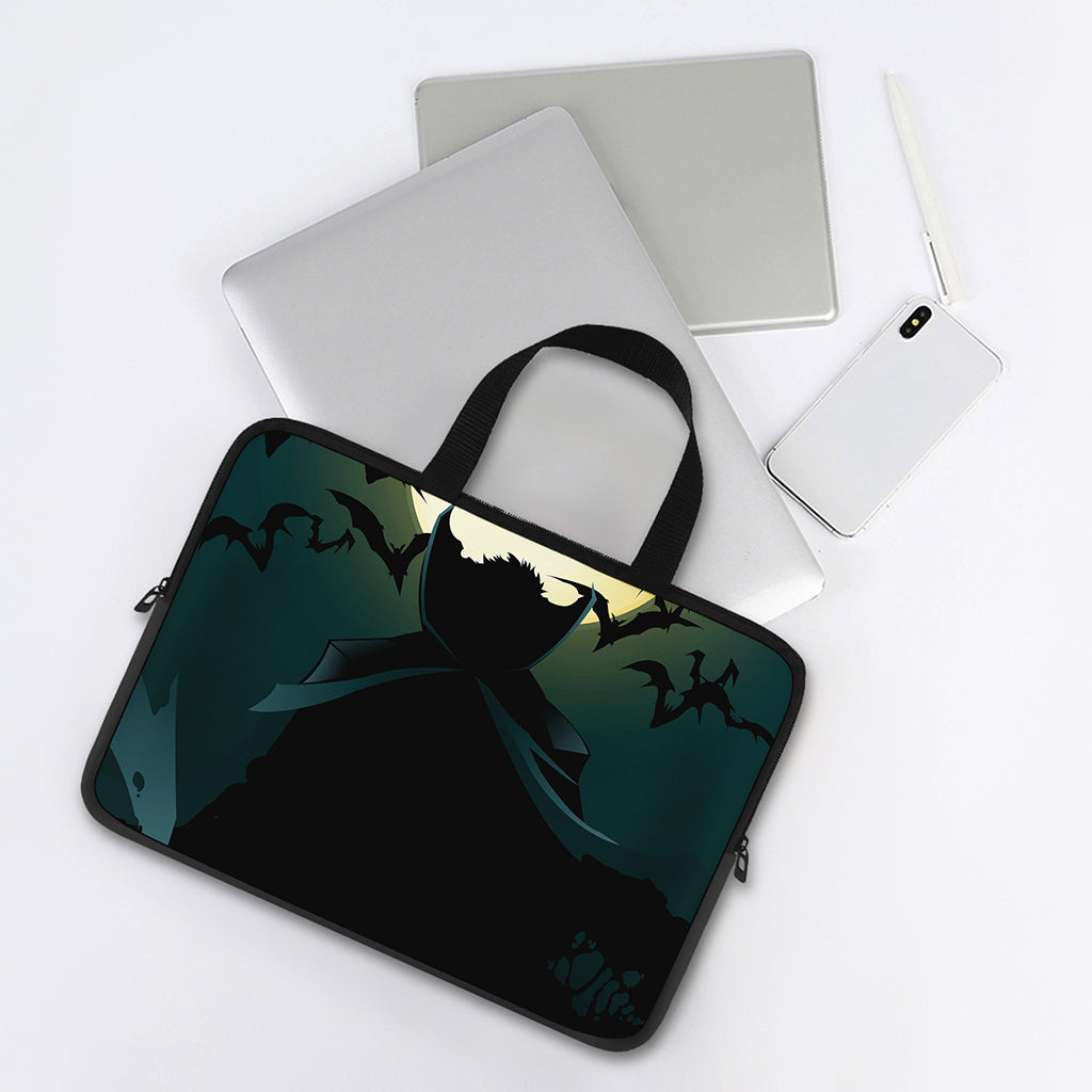 Halloween Vampire Silhouette Print Laptop Sleeve With Handle