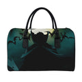 Halloween Vampire Silhouette Print Leather Duffel Bag