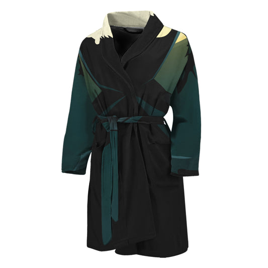 Halloween Vampire Silhouette Print Men's Bathrobe