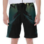 Halloween Vampire Silhouette Print Men's Beach Shorts