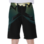 Halloween Vampire Silhouette Print Men's Beach Shorts