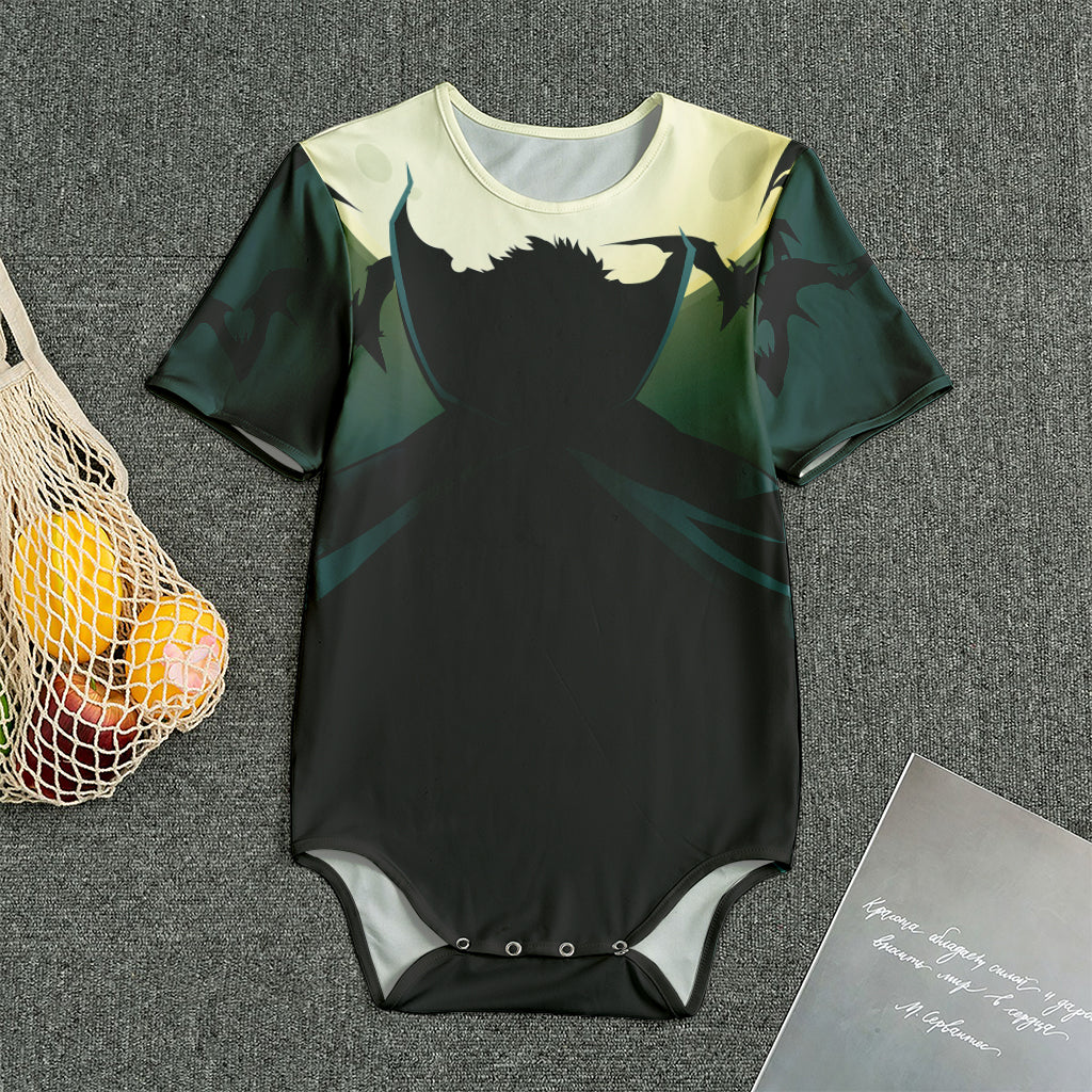 Halloween Vampire Silhouette Print Men's Bodysuit