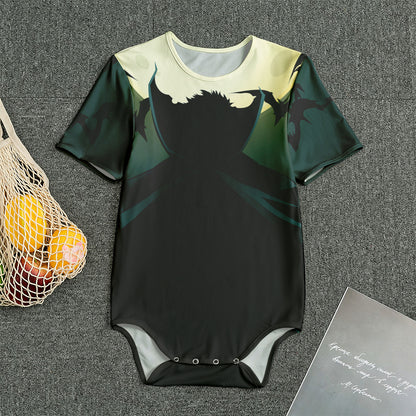 Halloween Vampire Silhouette Print Men's Bodysuit