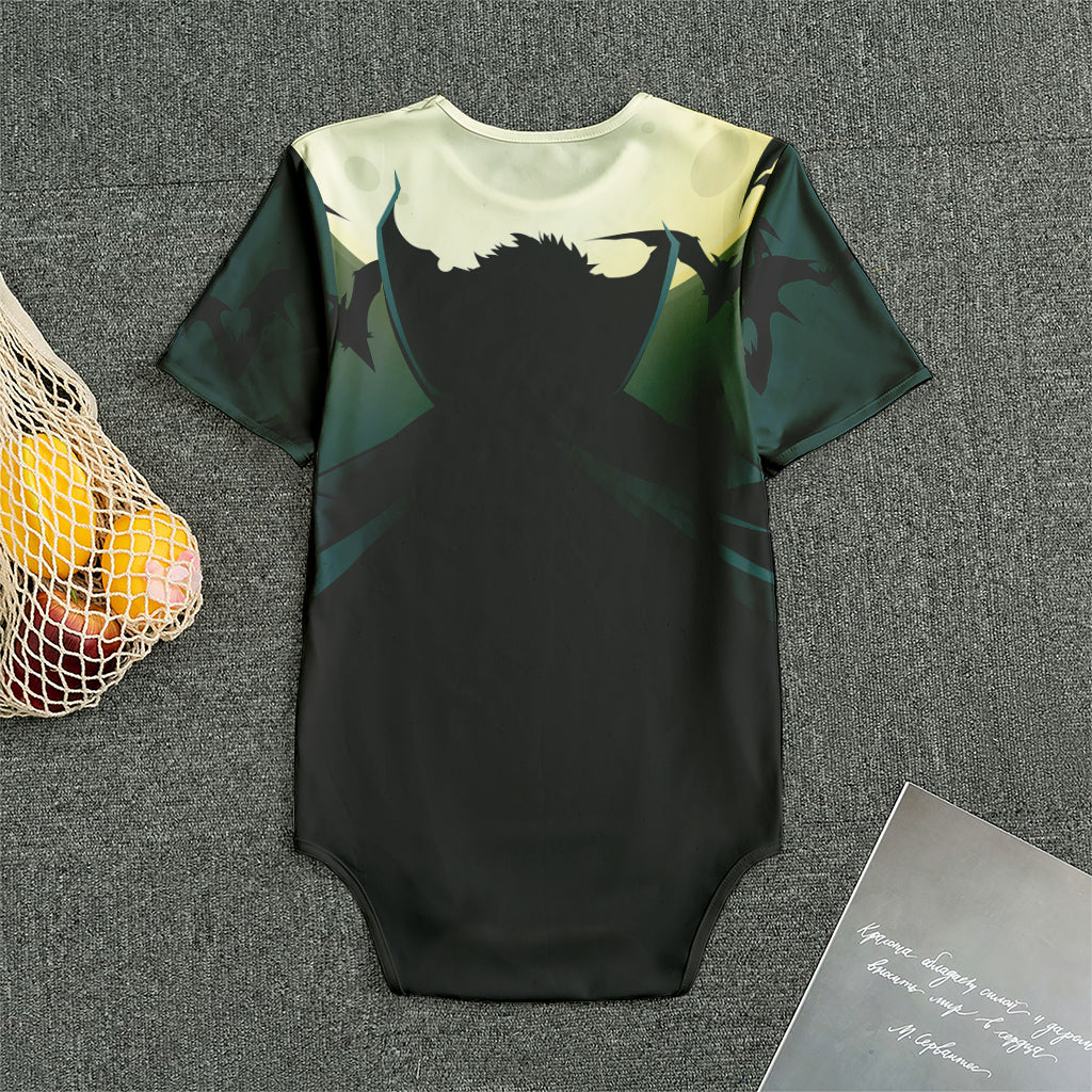 Halloween Vampire Silhouette Print Men's Bodysuit